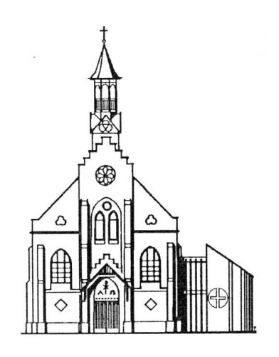 Grafische Darstellung der Friedenskirche Oldenburg. Bild: © Friedenskirche
